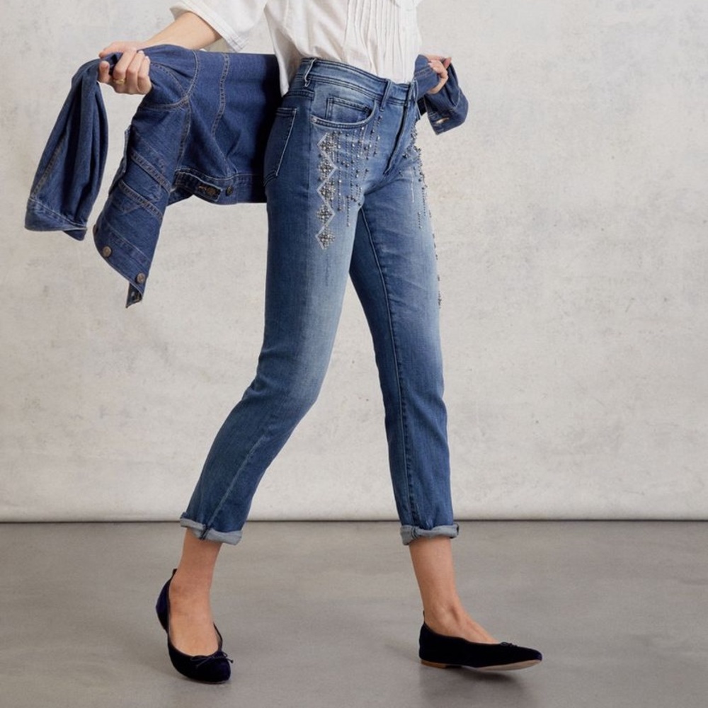 Pilcro embellished high rise jeans
